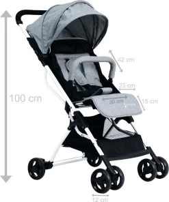 Buggy Kidsee Genius Grijs -Kinderwagens Winkel 1002x1200