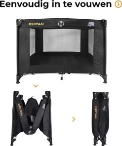 Deryan Kinderbox - Inklapbare Box - 100x100cm - Zwart -Kinderwagens Winkel 1003x1200 8