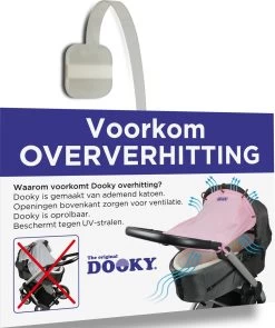 Dooky Universal Cover Zonnescherm Kinderwagen - Light Grey Crowns -Kinderwagens Winkel 1006x1200 4