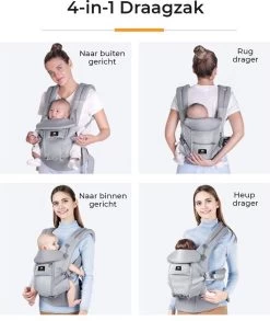 Deryan Meinkind Draagzak - Buikdrager 4-in-1 Antraciet/Grijs -Kinderwagens Winkel 1011x1200 7