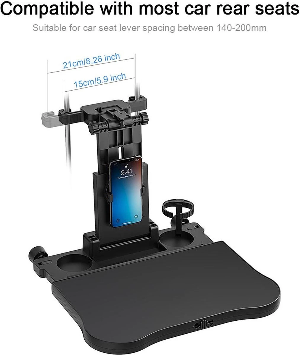 Multifunctionele Auto Tafel Voor Laptop Achterbank Snacks Fast Food Eetbak Drinken Computer Stoel Eettafel Beker Hoofdsteun Houder Klaptafel Stand Voor Telefoon & Tablet IPad 7 Multifunctionele Auto Tafel Voor Laptop Achterbank Snacks Fast Food Eetbak Drinken Computer Stoel Eettafel Beker Hoofdsteun Houder Klaptafel Stand Voor Telefoon & Tablet IPad - Afbeelding 7