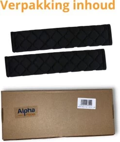 Merkloos Luxe Gordelhoes - Auto Gordelbeschermer - Gordelkussen - Zwart - 2 Stuks Gordelbeschermers -Kinderwagens Winkel 1019x1200