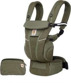 Ergobaby Baby Draagzak Omni Breeze Olive Green - Ergonomische Draagzak Vanaf Geboorte