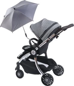 Titaniumbaby Parasol Met Universele Klem UV 50+ Protectie - Black -Kinderwagens Winkel 1037x1200 1