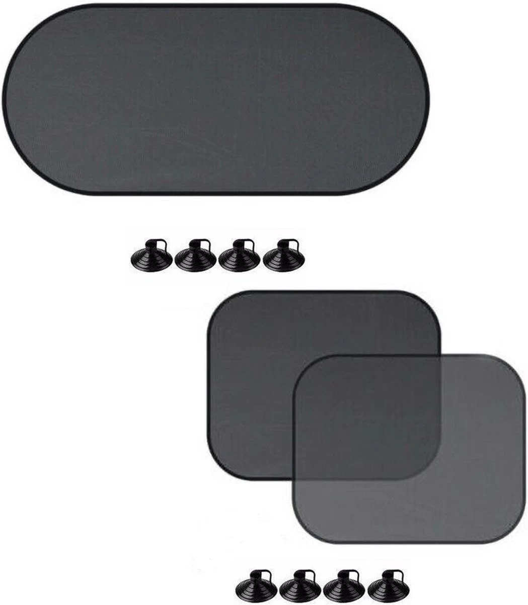 Zonnescherm Auto - Zonwering - Zijruit - Achterruit - UV Protectie - Set Van 3 - Rheme 1 Zonnescherm Auto - Zonwering - Zijruit - Achterruit - UV Protectie - Set Van 3 - Rheme