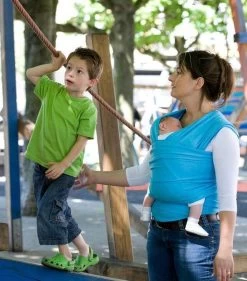 Babylonia - Tricot-Slen Organic - Draagdoek Baby - Silver Blue -Kinderwagens Winkel 1054x1200 6