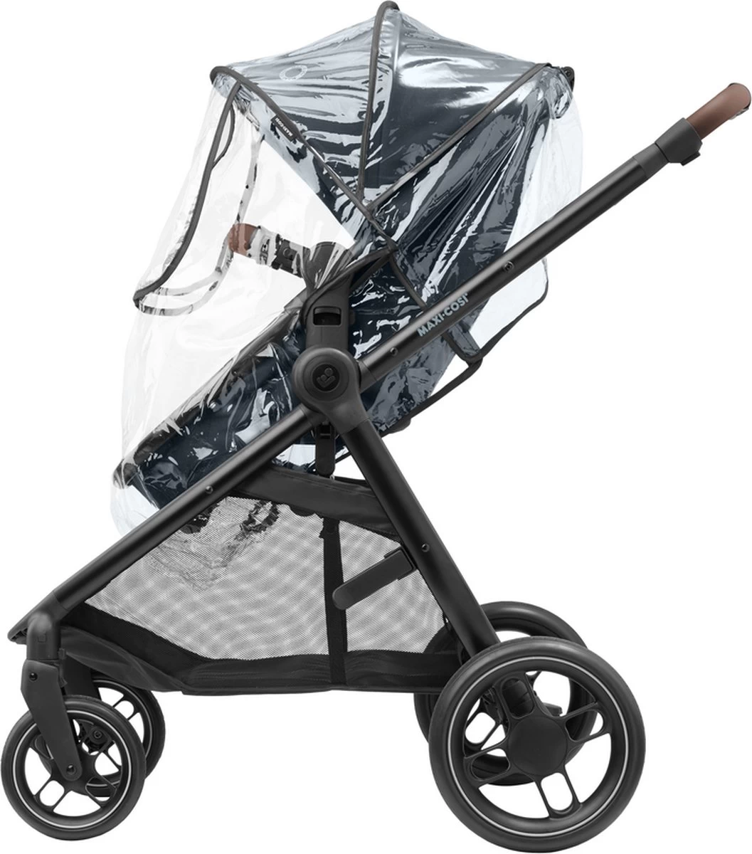 Maxi-Cosi Zelia³ Kinderwagen - Essential Graphite (zwart Frame + Bruin Leer) 12 Maxi-Cosi Zelia³ Kinderwagen - Essential Graphite (zwart Frame + Bruin Leer) - Afbeelding 12