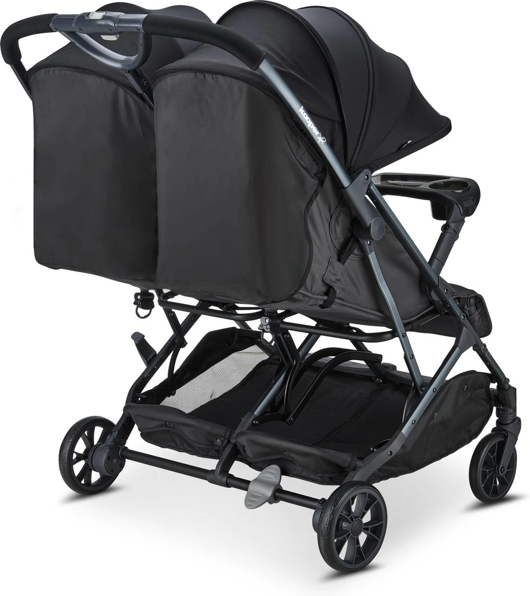 Joovy Kooper X2 Dubbele Buggy - Antraciet - Duo Buggy 2 Joovy Kooper X2 Dubbele Buggy - Antraciet - Duo Buggy - Afbeelding 2