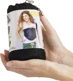 Minimonkey Mini Sling Draagzak - Zwart -Kinderwagens Winkel 1079x1200