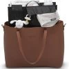 Snoozzz Luiertas Luxe Verzorgingstas – Inclusief Uitneembare Tas Organizer Met Thermovak, Stroller Hooks En Verschoningsmatje - Cognac