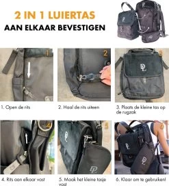 Deryan Luiertas Rugzak Met Verschoonmatje - Inclusief Flessenwarmhouder - Kinderwagenhaken En Isoleervak - Cream -Kinderwagens Winkel 1090x1200 12