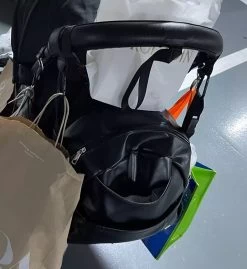 Kinderwagen Tassenhaak | Set Van 2 | Tas Hanger | Verstevigde Klittenband - 2 Stuks Zwart -Kinderwagens Winkel 1103x1200 3