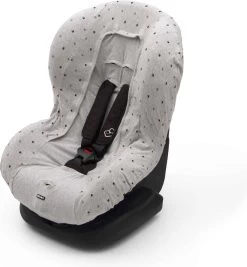Dooky Seat Cover Groep 1 Autostoel Hoes Light Grey Crowns -Kinderwagens Winkel 1110x1200