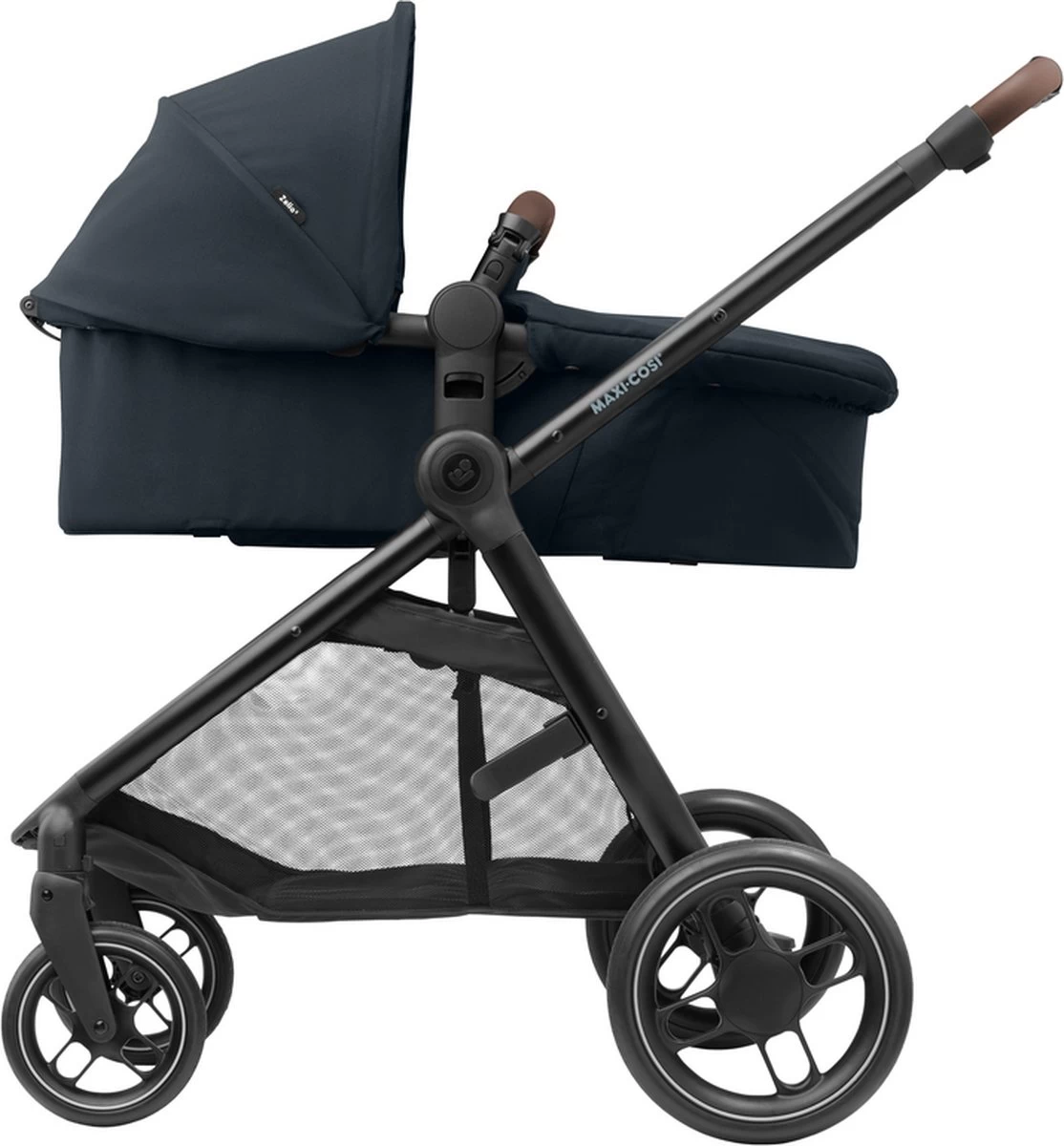 Maxi-Cosi Zelia³ Kinderwagen - Essential Graphite (zwart Frame + Bruin Leer) 2 Maxi-Cosi Zelia³ Kinderwagen - Essential Graphite (zwart Frame + Bruin Leer) - Afbeelding 2