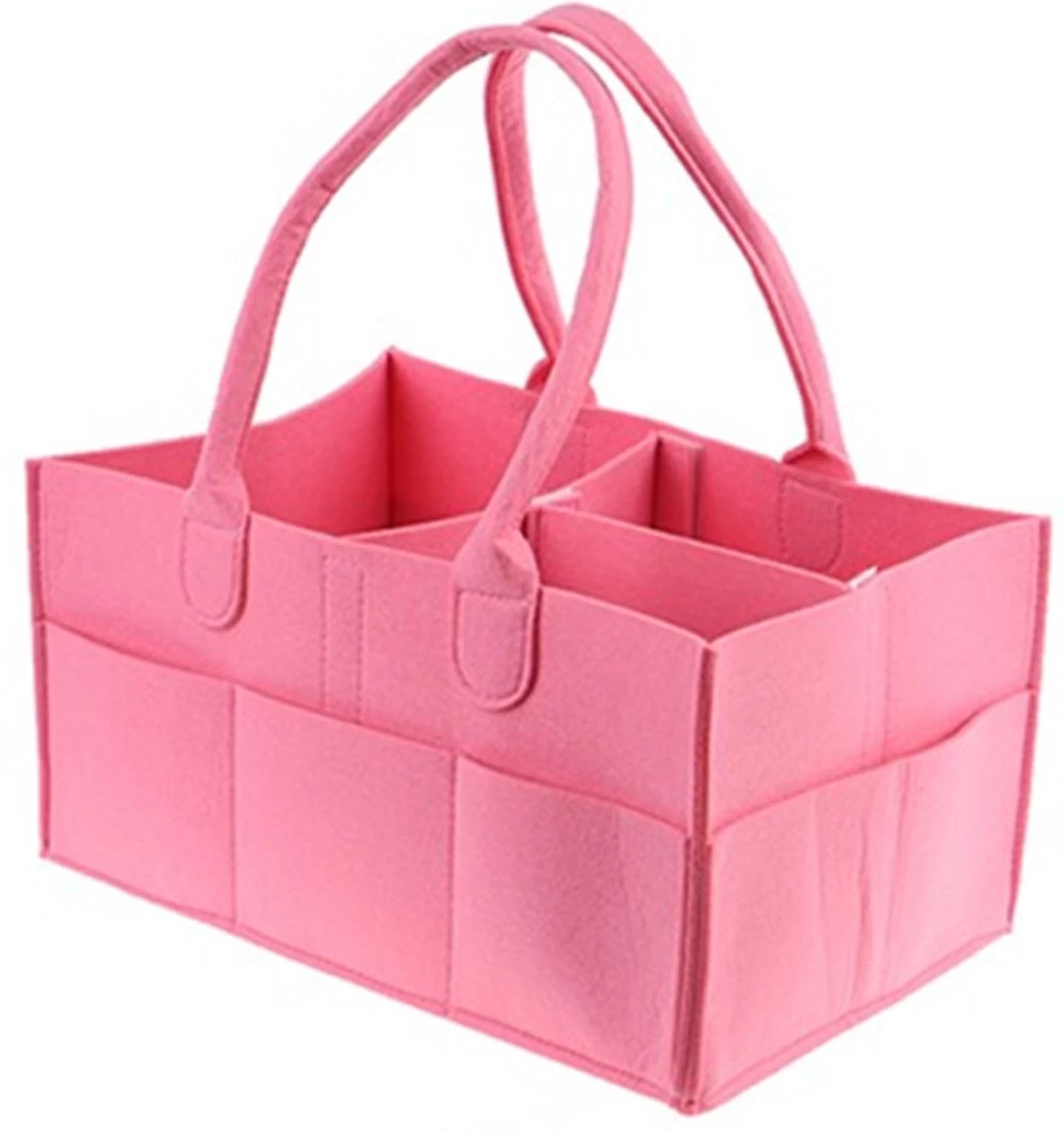 Merkloos Luiertas Vilt - Roze - Vilt - 32 X 22 X 19 Cm - Luier Organizer - Draagbare Organiser Met Handige Vakken - Verzorgingstas 1 Merkloos Luiertas Vilt - Roze - Vilt - 32 X 22 X 19 Cm - Luier Organizer - Draagbare Organiser Met Handige Vakken - Verzorgingstas