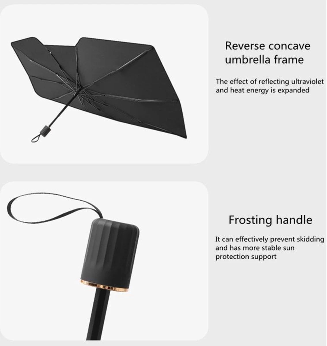 TDR - Zonnescherm / Autoparaplu - Binnenkant Voorruit Auto - Opvouwbaar - Hitte En UV Bescherming - 122 X 65 Cm 10 TDR - Zonnescherm / Autoparaplu - Binnenkant Voorruit Auto - Opvouwbaar - Hitte En UV Bescherming - 122 X 65 Cm - Afbeelding 10