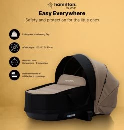 Hamilton By Yoop X1 Plus Kinderwagen - Buggy Met Monteerbare Wieg - Premium Stroller Met One Hand Folding Technologie - Nieuw, Hoger, Uitgebreider 2023 Model - Kaki - Licht, Verstelbaar, Wendbaar En Geschikt Van 0 Maanden Tot 4 Jaar -Kinderwagens Winkel 1139x1200 37