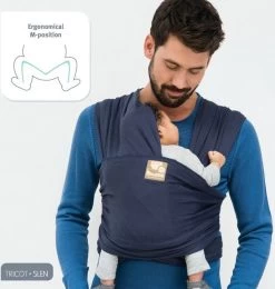 Babylonia - Tricot-Slen Organic - Draagdoek Baby - Silver Blue -Kinderwagens Winkel 1142x1200 6