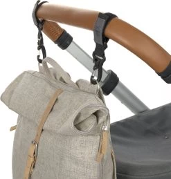 LÄSSIG Luiertas Rolltop Backpack Rugzak Incl Verschoningsmatje Choco Mélange Limited Edition -Kinderwagens Winkel 1145x1200 2