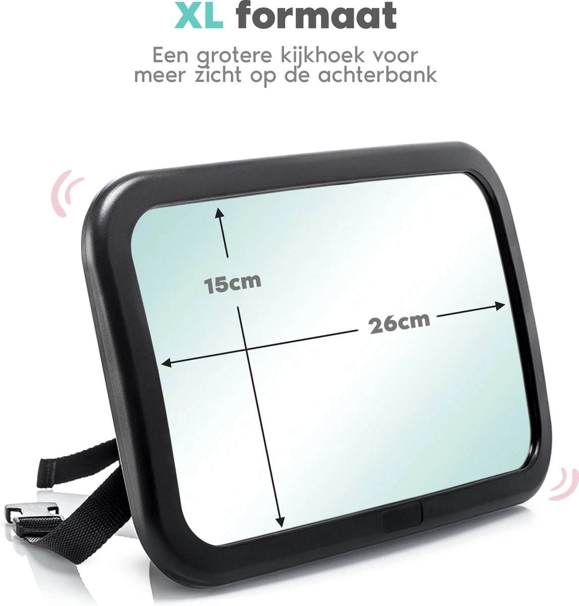 Autospiegel Baby Verstelbaar - Achteruitkijkspiegel - Baby Spiegel Auto Achterbank 4 Autospiegel Baby Verstelbaar - Achteruitkijkspiegel - Baby Spiegel Auto Achterbank - Afbeelding 4