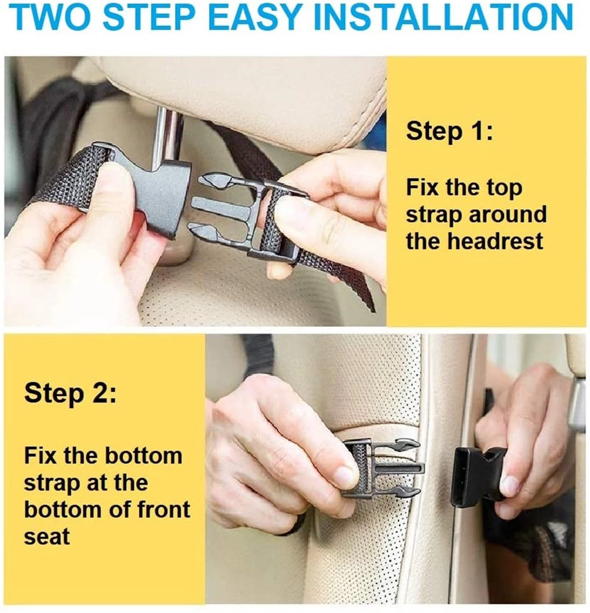 YONO Autostoel Organizer Met Tablet Houder - Auto Stoel Beschermer Achterkant - Bekerhouder En Accessoires Voor Kinderen - 2 Stuks 3 YONO Autostoel Organizer Met Tablet Houder - Auto Stoel Beschermer Achterkant - Bekerhouder En Accessoires Voor Kinderen - 2 Stuks - Afbeelding 3