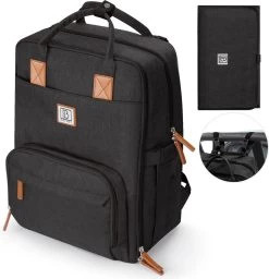 Brisby Slijtvaste Luiertas – Verzorgingstas – Met Buggymontage - Zwart