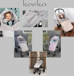 Koeka Oslo Voetenzak Voor Buggy - Wafelstof Met Teddy - Grijs -Kinderwagens Winkel 1161x1200 12