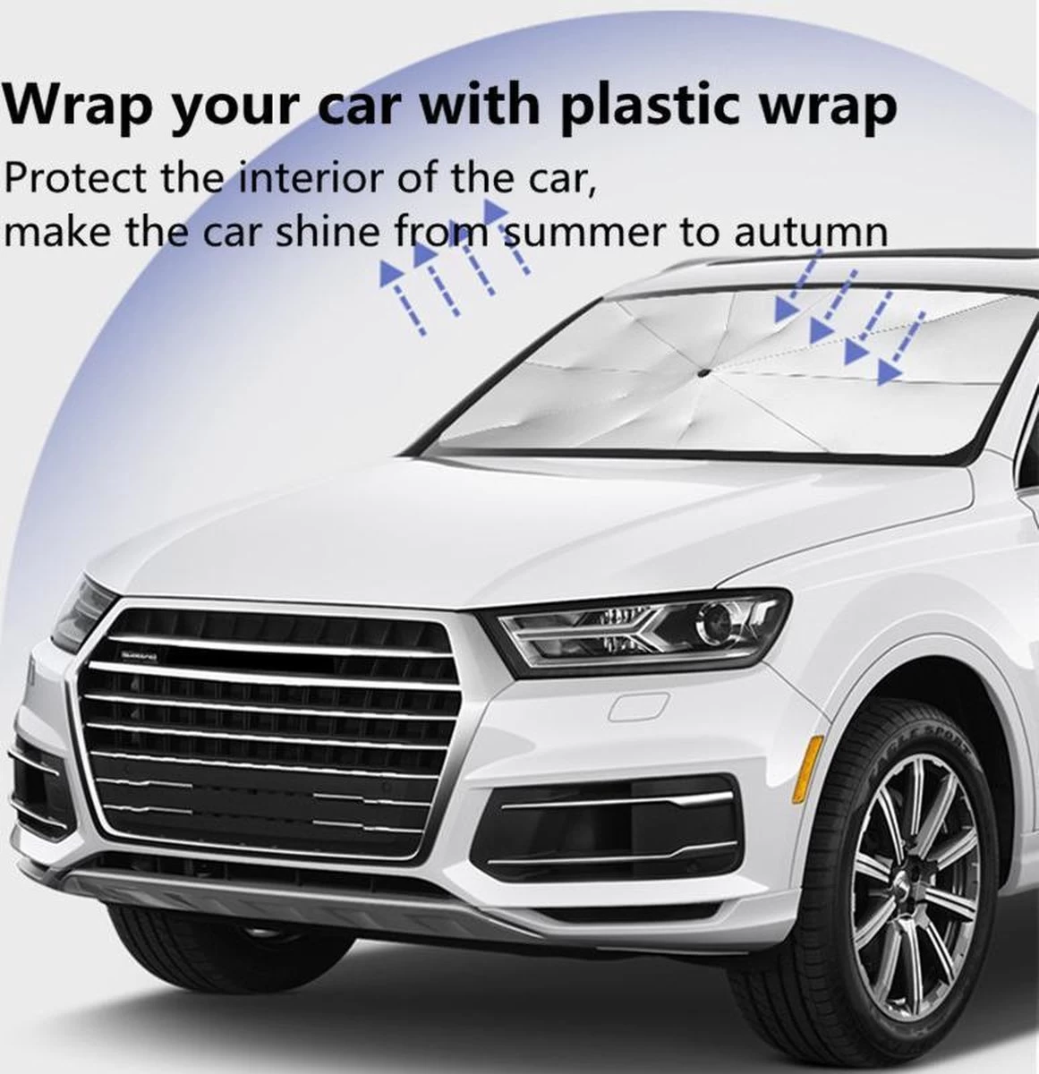 TDR - Zonnescherm / Autoparaplu - Binnenkant Voorruit Auto - Opvouwbaar - Hitte En UV Bescherming - 122 X 65 Cm 11 TDR - Zonnescherm / Autoparaplu - Binnenkant Voorruit Auto - Opvouwbaar - Hitte En UV Bescherming - 122 X 65 Cm - Afbeelding 11