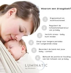 Baby Draagdoek - Babywrap - Baby Carrier - Babydrager - Buikdrager Baby – Baby Draagzak - Baby Sling | Luminatic® | Ergonomisch | Met Tasje | Zwart -Kinderwagens Winkel 1170x1200 13
