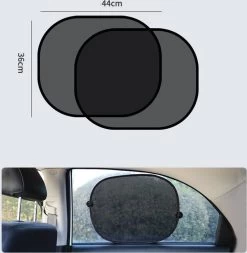 Zonnescherm Auto Baby - Zonwering Auto Met Zuignappen - Zonnescherm Auto Zijruit Zwart - Auto Accessoires - Auto Accessories - 44x36 Centimeter - 2 Stuks - Cadeautje -Kinderwagens Winkel 1170x1200 3