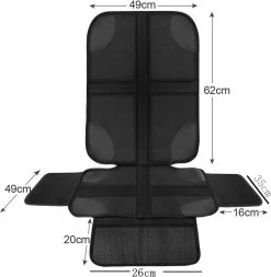 Nixnix - Autostoelhoes - Autostoelbeschermer - Autostoel Beschermer - Zwart - Bescherm Mat - Kinderen -Kinderwagens Winkel 1173x1200