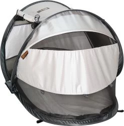 Deryan Shane Luxe 2023 Campingbedje - Baby Tent - Anti-UV 50+ - Peuterbed - Silver -Kinderwagens Winkel 1175x1200 3
