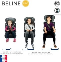 Nania - Autostoel BELINE Animals - Groep 1/2/3 - Meegroeistoel - Van 9 Tot 36 Kg - FLAMINGO -Kinderwagens Winkel 1187x1200 5