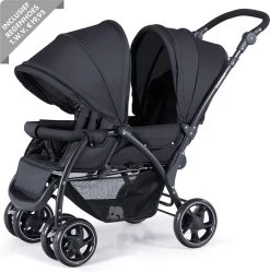 Deryan Luxe Elena Dubbele Buggy- Duo Buggy – Tandem Buggy – Compact En Lichtgewicht