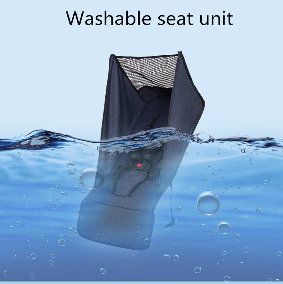 WOOSH New Buggy - Zwart - One Hand Folding - 3 Slaapstanden - Wandelwagen Tot 25 Kg - Regenhoes - Bekerhouder - Muggennet 10 WOOSH New Buggy - Zwart - One Hand Folding - 3 Slaapstanden - Wandelwagen Tot 25 Kg - Regenhoes - Bekerhouder - Muggennet - Afbeelding 10