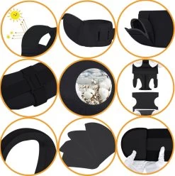 Deryan Pack Luxe Ergonomische Draagzak - Babydrager + Opbergvakjes - Zwart -Kinderwagens Winkel 1196x1200 9