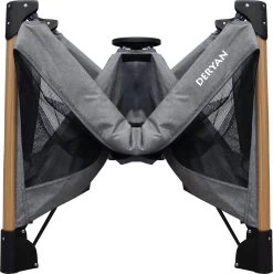 Deryan Luxe Campingbed Compleet - 120x60cm - Bodemverhoger - Verschoonblad - Opbergmand - Grijs -Kinderwagens Winkel 1197x1200 15