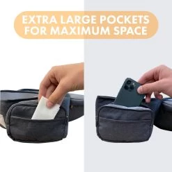 Deryan Pack Light Luxe Heupdrager - Ergonomische Draagzak + Opbergvakjes Zwart -Kinderwagens Winkel 1197x1200 16