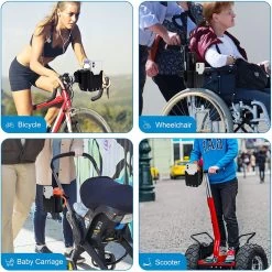 BOTC 2 In 1 Bekerhouders & Telefoonhouder - Cup Organizer Voor Kinderwagen, Fiets, Rolstoel, Walker - Zwart -Kinderwagens Winkel 1198x1200 12