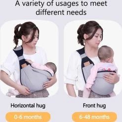 Merkloos Draagzak - Baby Draagzak - Zak - Grijs - Multifunctioneel - Ergonomisch - Baby - Dreumes - Peuter - Wrap - Travel Size - Tot 48 Maanden -Kinderwagens Winkel 1198x1200 24