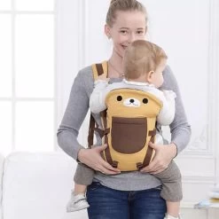 Baby Draagzak - Buik/Rug Babydrager Met Zacht Zitje (0-36 Maanden) - Bruine Beer -Kinderwagens Winkel 1199x1200 7