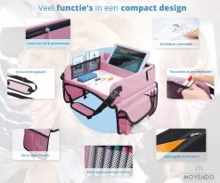 ‘’MOVENDO’’ Reistafel Voor Auto Kinderen – Autotafel – Speeltafel Auto – Travel Tray – Tekentafel – Opvouwbaar Met Tablethouder - Roze 10 ‘’MOVENDO’’ Reistafel Voor Auto Kinderen – Autotafel – Speeltafel Auto – Travel Tray – Tekentafel – Opvouwbaar Met Tablethouder - Roze -Kinderwagens Winkel 1200x1000 12