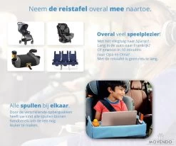 ‘’MOVENDO’’ Reistafel Voor Auto Kinderen – Autotafel – Speeltafel Auto – Travel Tray – Tekentafel – Opvouwbaar Met Tablethouder - Blauw -Kinderwagens Winkel 1200x1000 6