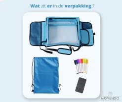 ‘’MOVENDO’’ Reistafel Voor Auto Kinderen – Autotafel – Speeltafel Auto – Travel Tray – Tekentafel – Opvouwbaar Met Tablethouder - Blauw -Kinderwagens Winkel 1200x1000 7