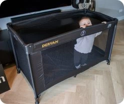 Deryan Believer Campingbedje - 120x60cm - Zwart -Kinderwagens Winkel 1200x1010