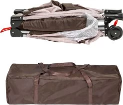 Tectake - Reisbedje Babybed Campingbed Dodo - 132x75x104cm Incl. Aankleedkussen En Draagtas - Bruin - 402203 -Kinderwagens Winkel 1200x1023 4
