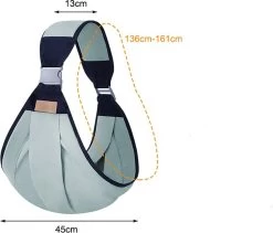 Merkloos Draagzak - Baby Draagzak - Zak - Grijs - Multifunctioneel - Ergonomisch - Baby - Dreumes - Peuter - Wrap - Travel Size - Tot 48 Maanden -Kinderwagens Winkel 1200x1026 7