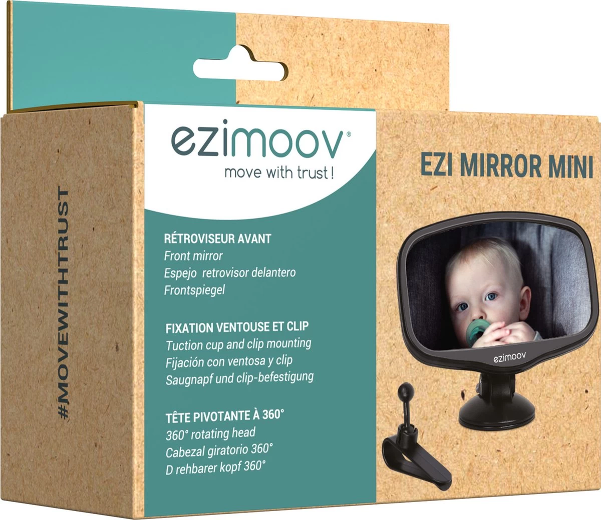 EZI MIRROR MINI - Auto Spiegel Baby - Met Klem En Zuignap - Klein Formaat - Bevestig Op Ruit Of Aan Zonneklep 10 EZI MIRROR MINI - Auto Spiegel Baby - Met Klem En Zuignap - Klein Formaat - Bevestig Op Ruit Of Aan Zonneklep - Afbeelding 10