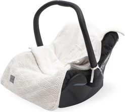 Jollein Voetenzak Voor Autostoel & Kinderwagen - River Knit - Cream White -Kinderwagens Winkel 1200x1078 4