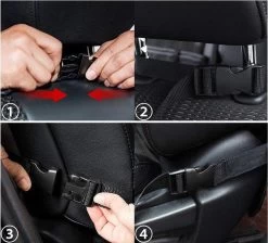 Merkloos Autostoel Organizer + Opvouwbare Mini Prullenbak Bundel - Musthave Voor Uw Autovakantie! - IPad/Tablet Houder - Opvouwbaar - Inklapbaar - Rugleuning - Auto Opbergsysteem - Kinderen - Waterafstotend - Prullenmand - Licht - Opberg - Universeel - Handig -Kinderwagens Winkel 1200x1087